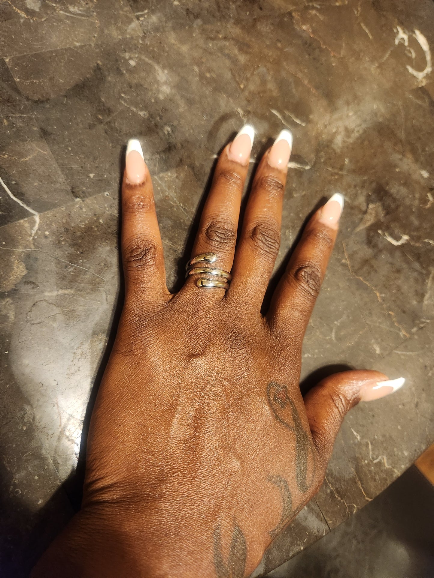 Wrap around ring (silver tone)