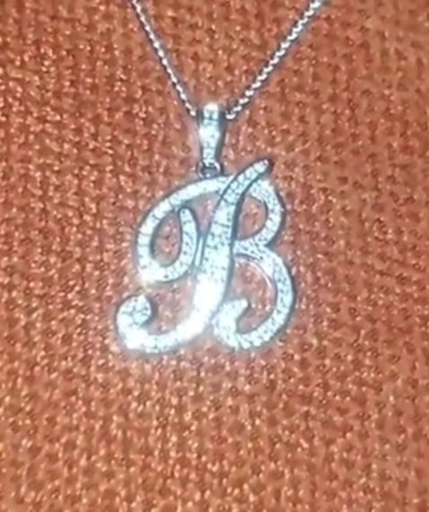 Blinged out intials chains (large) B