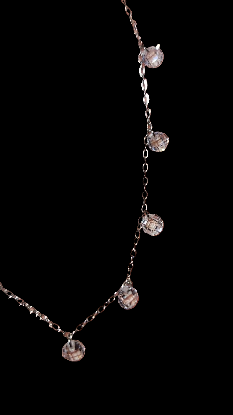 Diamond drop anklet