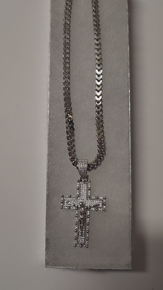Crucifix chain ( FRANCO LINKS) unisex